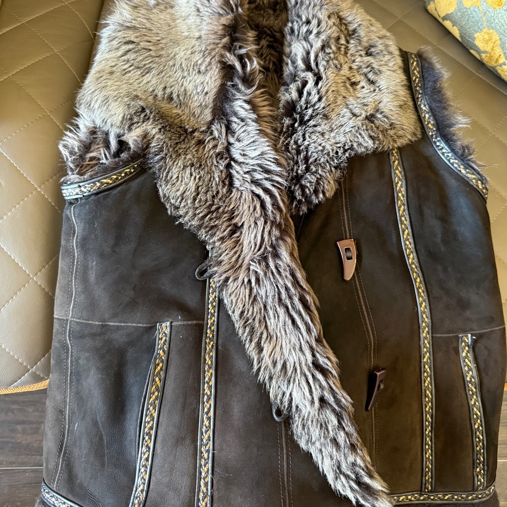 Brown Shearling Vest